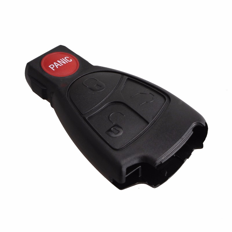 4Buttons Remote Keyless Smart Key Case Shell Cover Blank Blade & Battery Holder for Car Benz-image-415690418