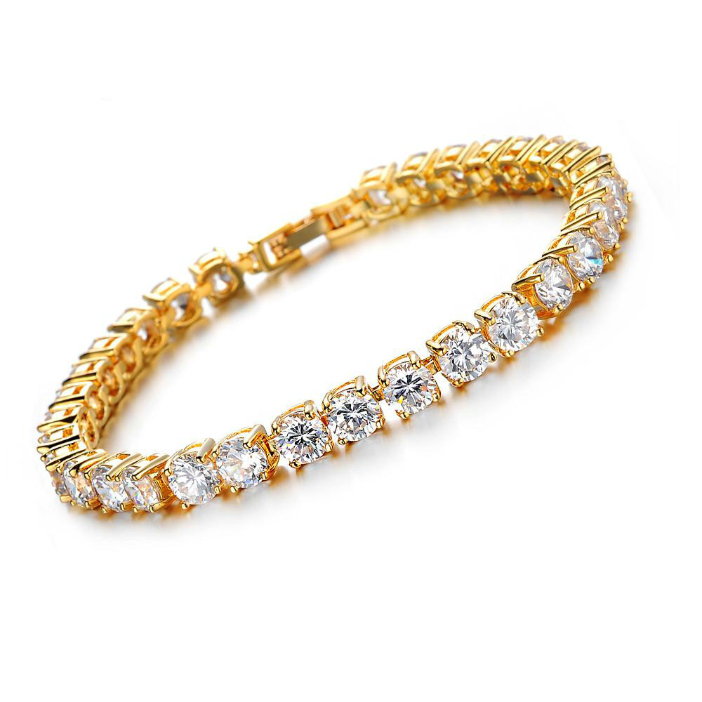 

Fashion Jewelry Bracelet For Women Prong Setting Cubic Zirconia Tennis Women's Bracelets Ladies Gifts Charms