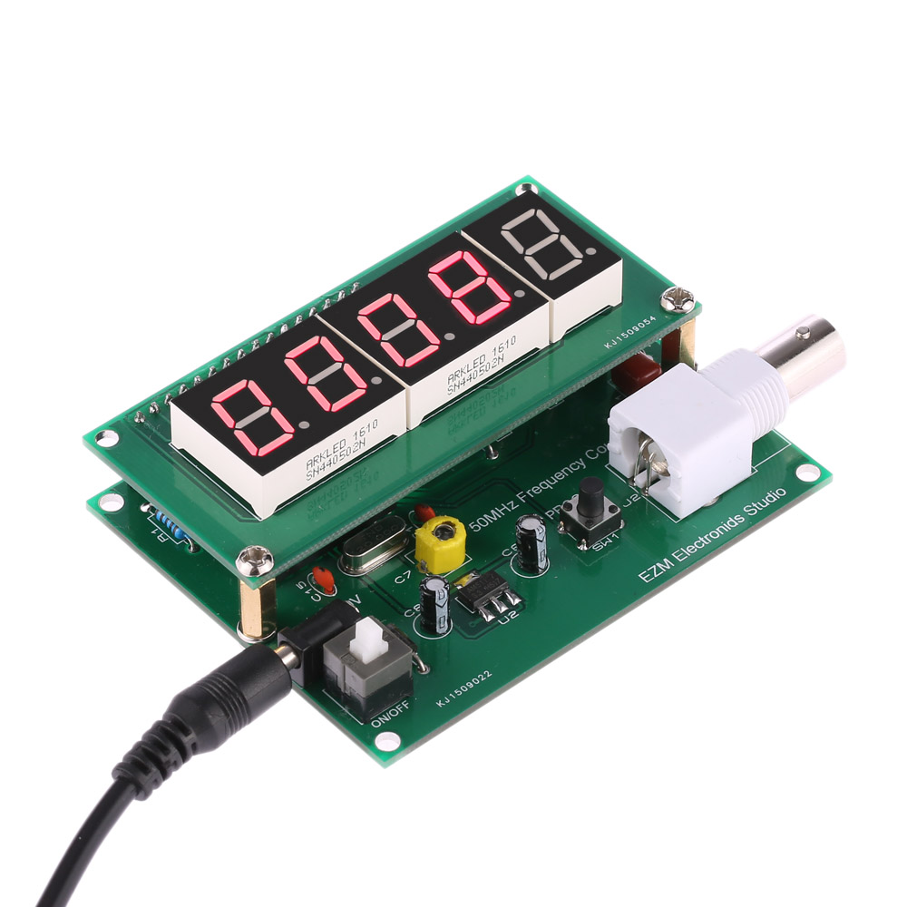 

Freeshipping 1Hz-50MHz cymometer Frequency Meter Counter High Sensitivity frequency counter Measurement Tester Module 7V-9V 50mA DIY Kit