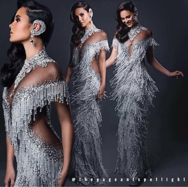 

Evening dress Yousef aljasmi Kim kardashian High collar Beaded Tassels A-Line Long dress Almoda gianninaazar ZuhLair murad Ziadnakad, Same with picture