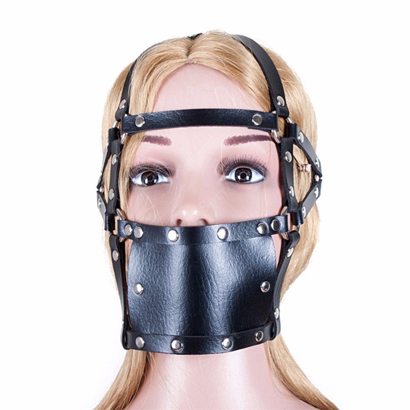 Bondage Straight Porn For Women - ABS Ball Gag Mouth Plug Head PVC Leather Mask Mouth Muzzles Gag Head  Harness Bondage Fetish Sex Product Erotic Toys For Women Online Games For  Girls ...