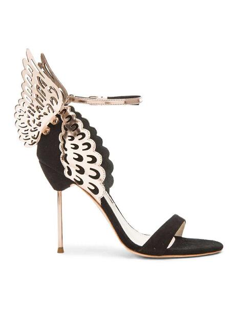 New Hot Sale Brand Sophia Webster Cleo Sandals Genuine Leather Pumps Butterfly Ultra High Heel Sandals For Women Sexy Stiletto Shoes 34-40