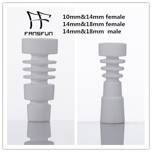 

Domeless Ceramic Nail 2 IN 1 Food Grade Smoke 10mm&14mm female 14mm&18mm male for glass water pipe