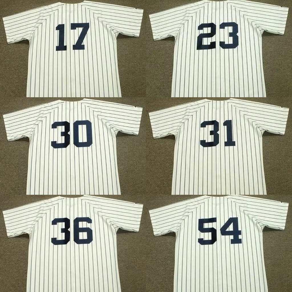 

Men #29 JIM CATFISH 54 RICH GOSSAGE 30 WILLIE RANDOLPH 31 DAVE WINFIELD 36 DOCK ELLIS 1983 Home Baseball Jersey, Blue;black