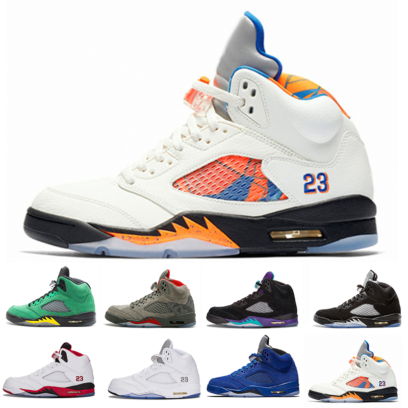 

International Flight 5 White Grape Man 5s V Basketball Shoes bred Alternate 90 Black Metallic Silver oreo Sport Trainer Sneakers 41-47, #10 space jam