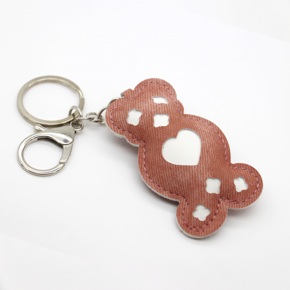 

The new fashion charm key chain plus accessories key chain PU bear pattern key chain wholesale