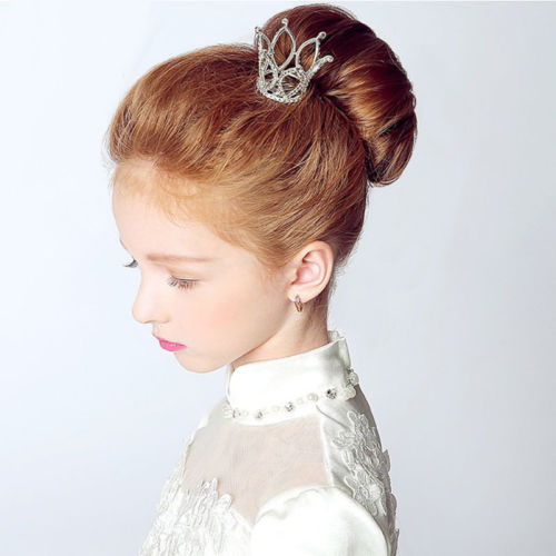 

Mini Crown Tiara Hair Combs Clear Rhinestones Crystal Bridal Pageant Party