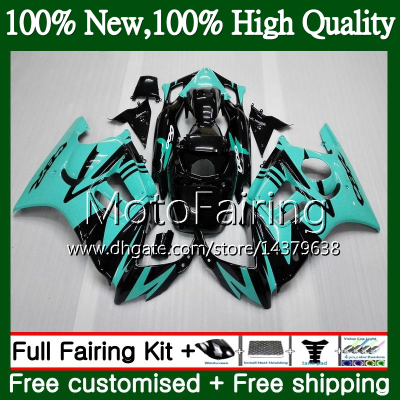 

Body For HONDA CBR600RR F3 97 CBR600FS CBR 600 F3 97 98 48MF15 CBR 600F3 FS CBR600F3 CBR600 F3 1997 1998 Fairing Bodywork Cyan black kit, Armygreen