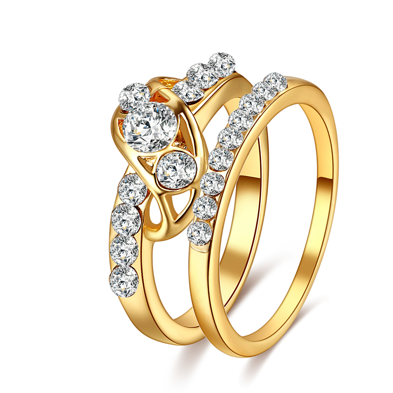 

whole saleCACANA 2 Pcs Jewelry Ring for Men Women Wedding Accessories Couple Jewelry Accessories Lovers' Gift DROP SHIPPING