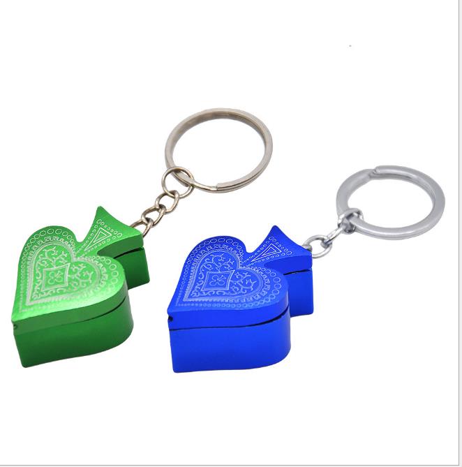 

The New Metal Pipe Poker Heart Keychain Portable Pipe