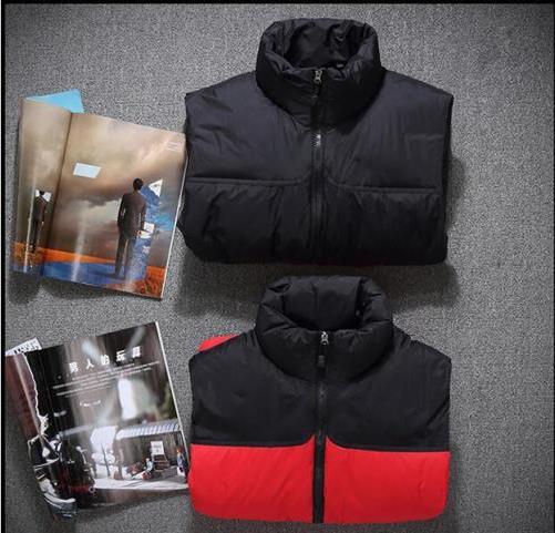 

2019 hot selling The men DOWN winter down jacket Polartec vest Male Sports Jackets Bomber Collar With Zippers Outdoor Vest size S-XXL, Black