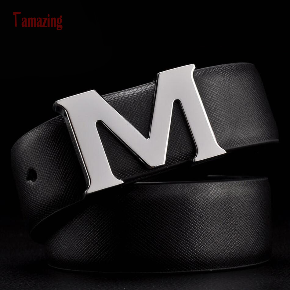 

Designer Belts Men High Quality M&Z Buckle Mens Belts Luxury Belts Men, Black;brown