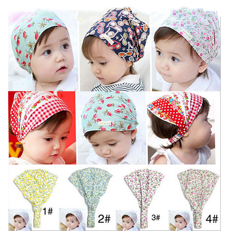 

hot sale Baby Girl Bandana Hats Kid Flower Headband hair bandS Hair Accessories Headscarf Toddler Baby Headwear W-260.