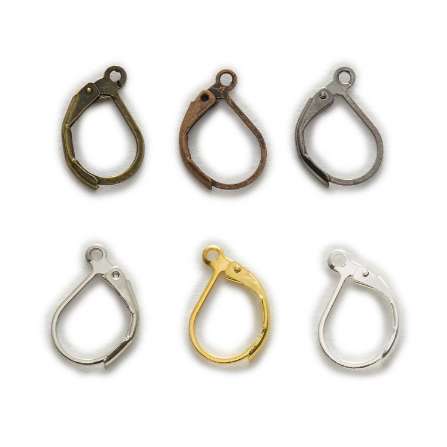 

20 Piece 6 Colors Oval Ear Wire French Clasps Hook Earring Post Back Earring Stopper Earring Accessories Jewelry Making 16x11mm