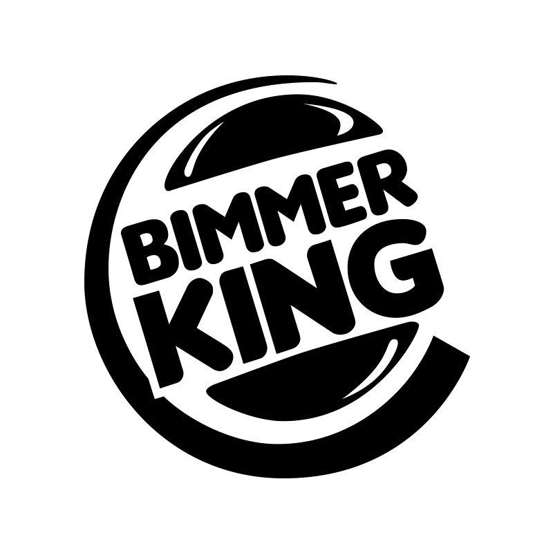 

12*12 CM Bimmer king passionated style car vinyl sticker CA-0051, Silver