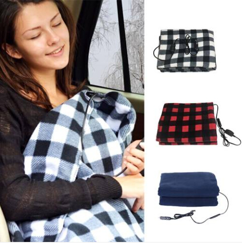 

2019 Wholesales Free shipping 12V Electric Heated Car Van Truck Fleece Cosy Warm Winter Blanket Cover Heater