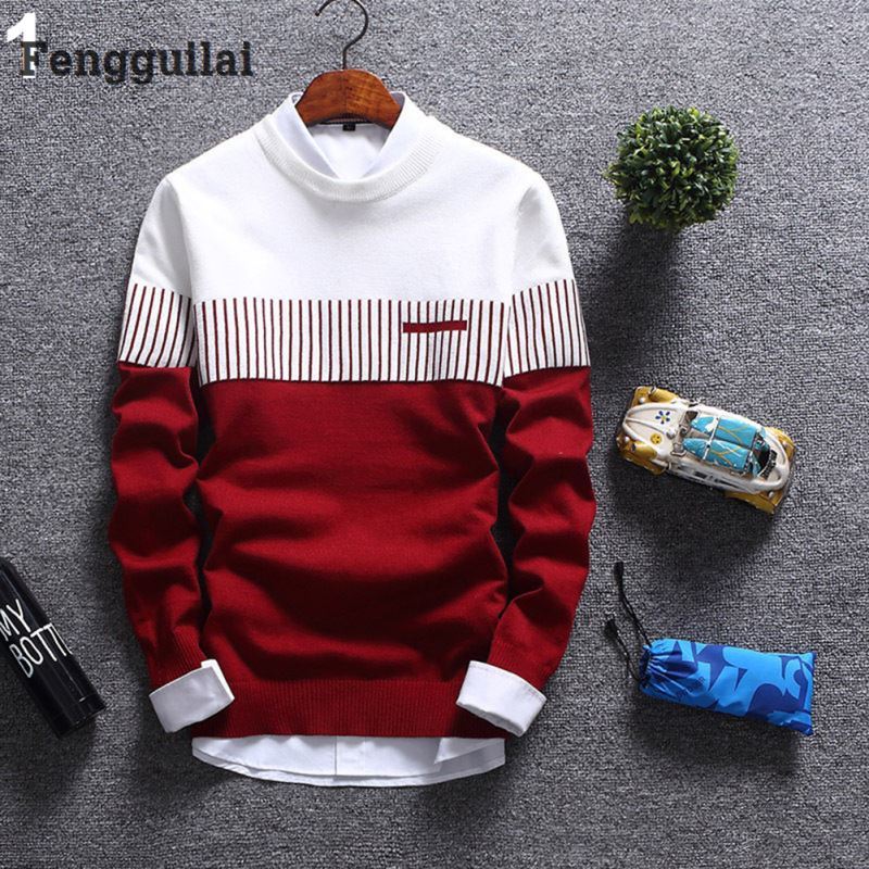 New Korean Fashion Cardigan Sweater Jumper Men Knit Pullover Coat Long Sleeve Sweater L18100803