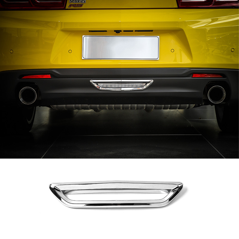 

Car Tail Rear bumper Fog Lamp Light Decoration Cover Stickers ABS Exterior Accessories For Chevrolet Camaro 2017 Up Car Styling