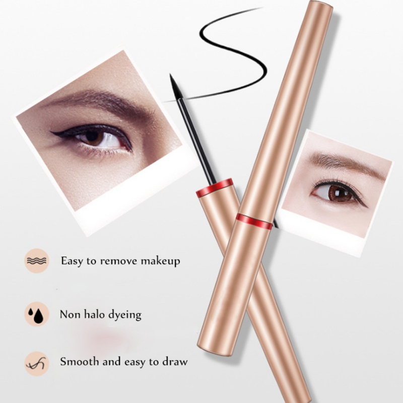 Black Liquid Eyeliner Pencil Long Lasting Waterproof Cosmetic Eye Liner Pen Eyes Makeup-image-433059205