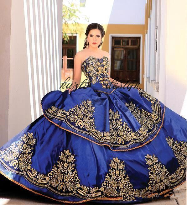 

Royal Blue Gold Lace Ball Gown Quinceanera Dresses Sweetheart Embroidery Appliques Beaded Sweet 16 Dresses Sweep Train Quinceanera Gowns, Pink