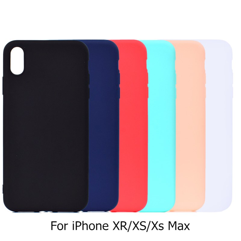 

For iphone XS Max XR Case Ultra-thin Soft Silicone Plain Fitted Cover for iPhone 10S XsMax 10R Case 6.1 6.5'', Red