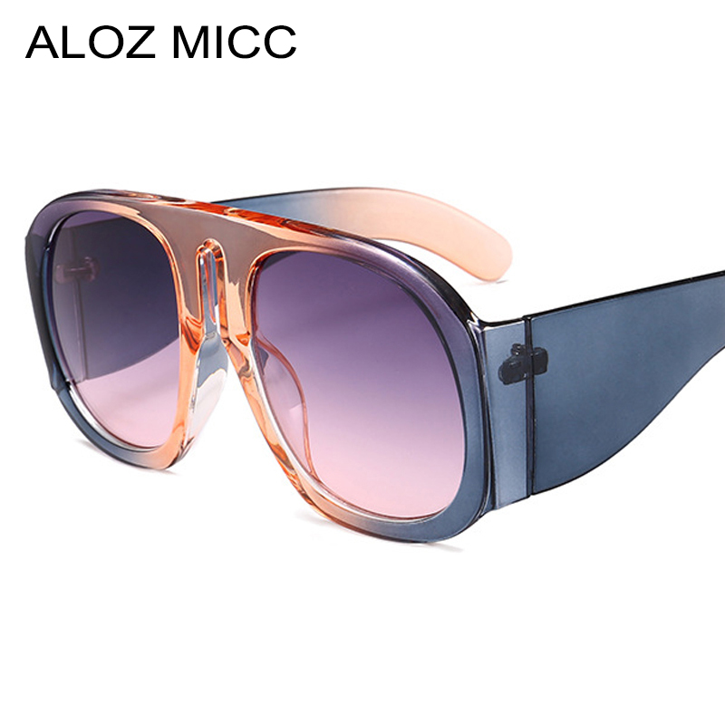 

ALOZ MICC New Italy Brand Women Pilot Sunglasses Men Designer Big Frame Sun Glasses Fashion Unisex Goggle Eyewear UV400 A468