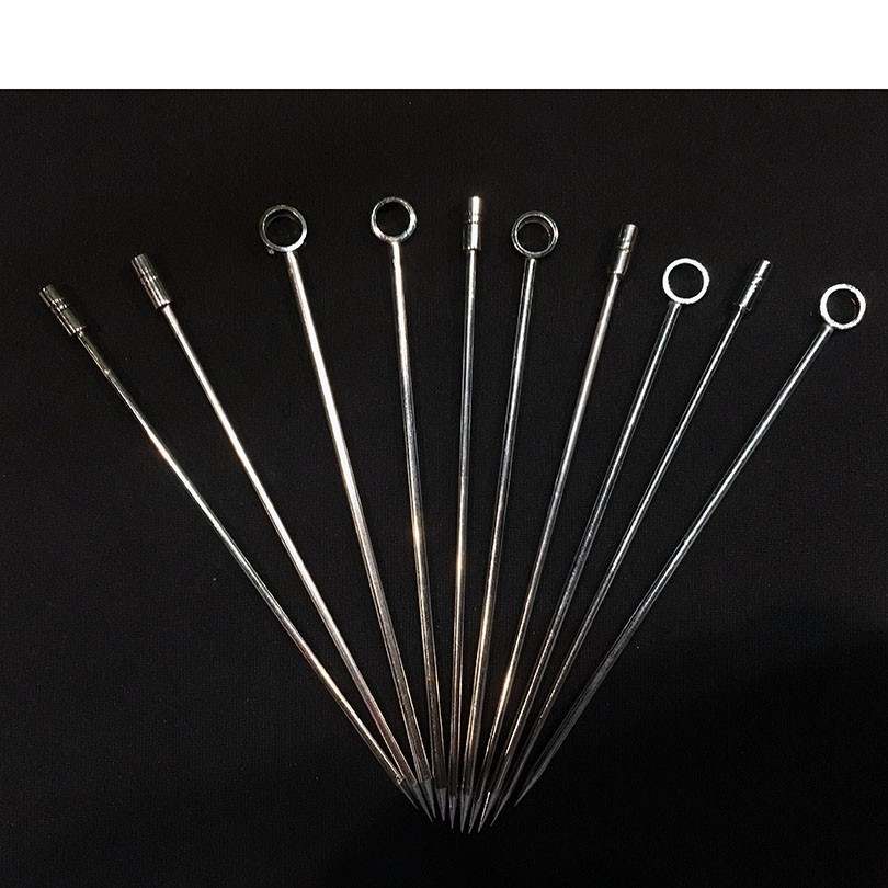 2020 Eco Friendly Stainless Steel Martini Picks Bbq Skewers 11cm Metal