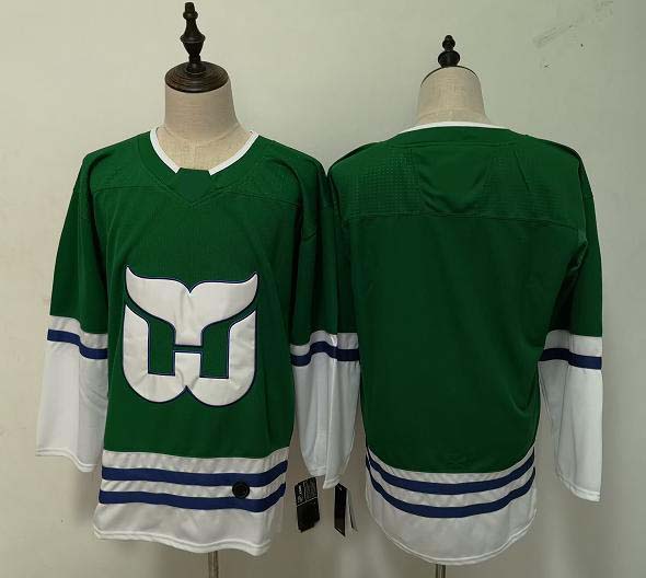 

2019 Hartford Whalers Jersey Green Blank No Name Number Stitched Hockey Jersey, As pic