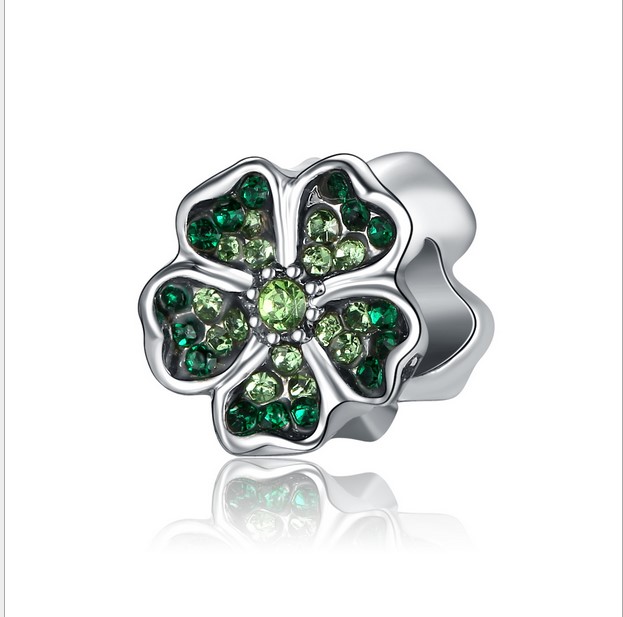 

Fits Pandora Bracelets Five Petals Flower Silver Charm Bead Pendant Beads Silver Charms Bead For Wholesale Diy European Necklace Jewelry