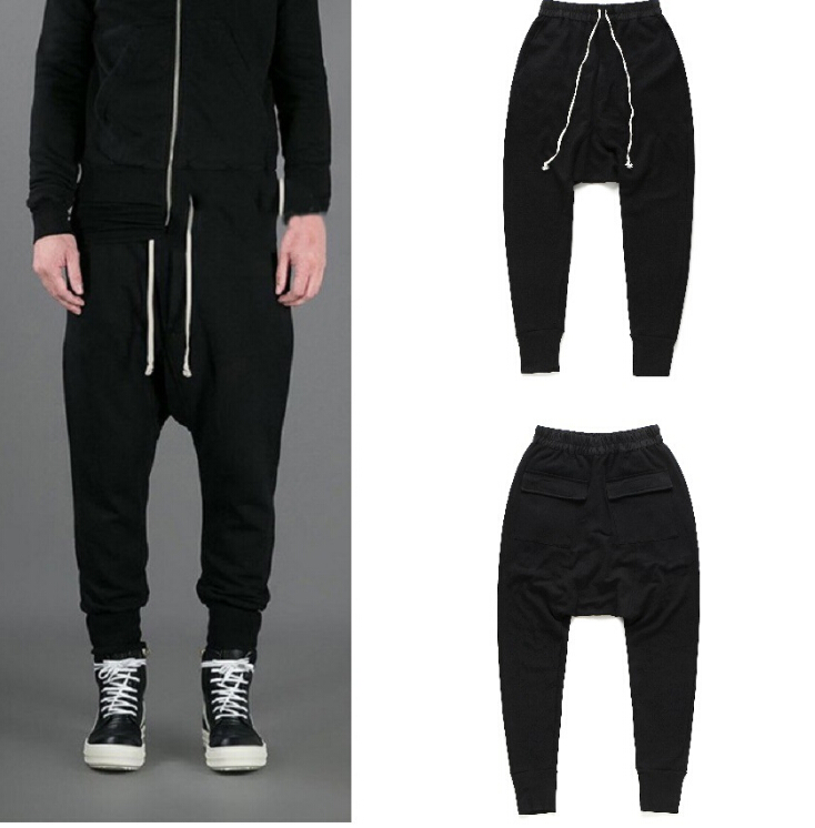 

Mens Designer Pants Sweatpants RO Style Harem Pants Mens Black Casual Loose Long Trousers Spring Summer Sports Jogger Pants Cross-Pants