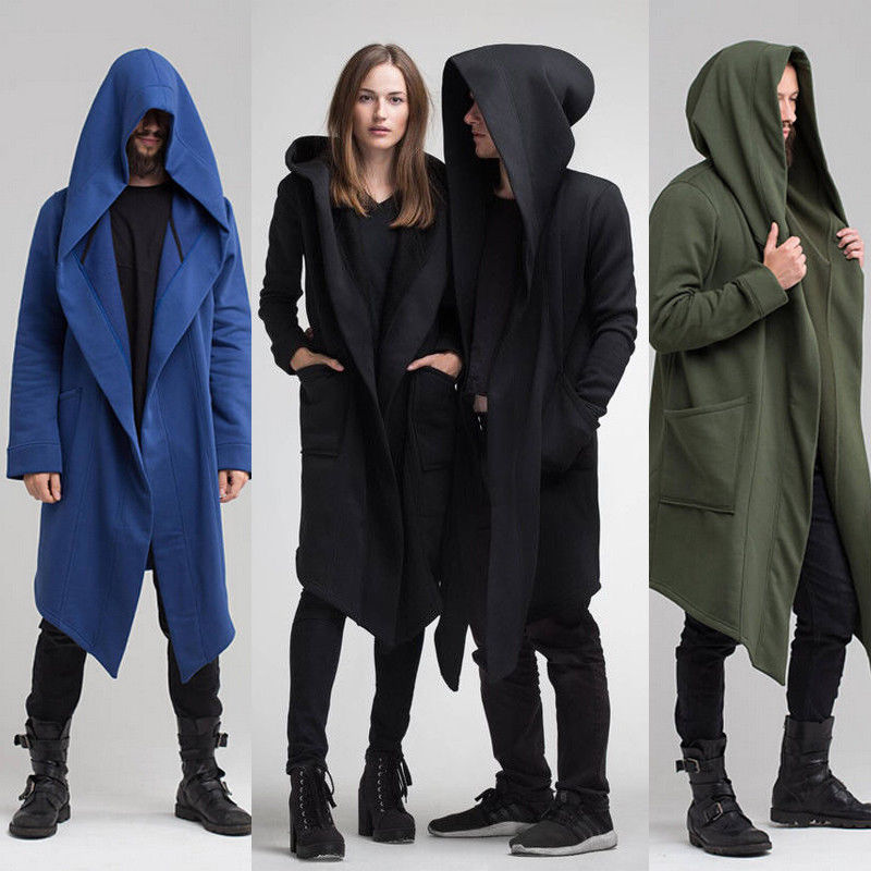 Cool Jackets Fall 2018 Hot Newest Men Winter Casual Solid Loose Cardigan Cloak Coat Couple
