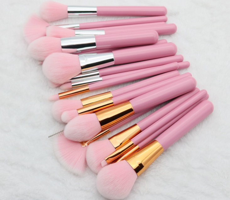 

2018 New Makeup Brushes,Vegan Makeup Brush Set Perfect for Foundation Blush Powder Blending Face Eye Shadow Brows Brush, Pink