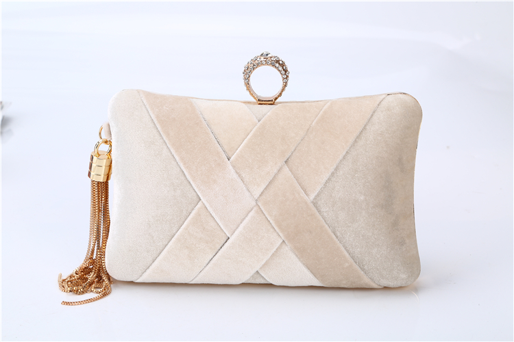 Sacs à main pompon poignée en velours forme d'oreiller d'embrayage à main pour vêtements de mariée et de dame 1 pc beaucoup sacs à main de créate