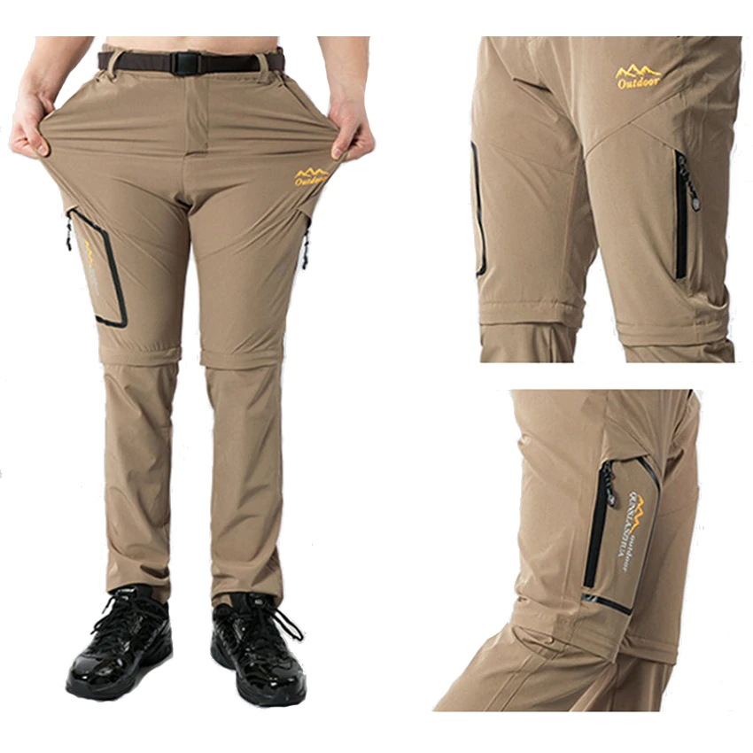 Outdoor Apparel 6XL Men's Summer Quick Dry Pants Outdoor Male Removable Shorts Hiking Camping Trekking Fishing Sport Trousers VA162