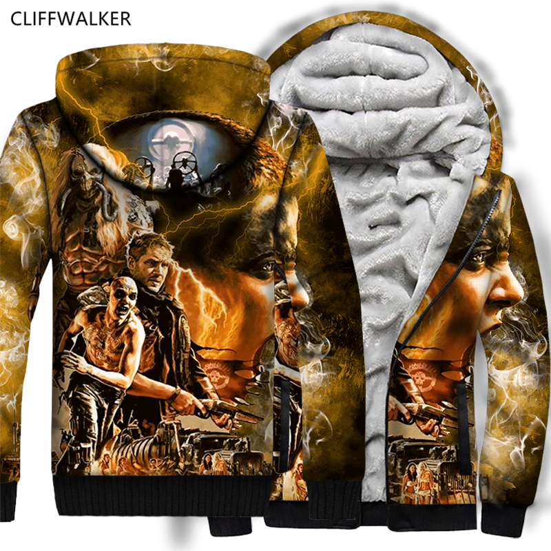 

DropShipping Mad 3D Hoodie Print Autumn Winter Hip Hop Thicken Sweatshirts Fashion Zipper Flannel Coat US Size, Thick