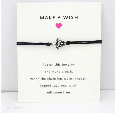 

Sea Turtles Tortoise Animal Antique Silver Charm Bracelets with Card Red Black Women Men Jewelry Custom Colors Drop Shipping