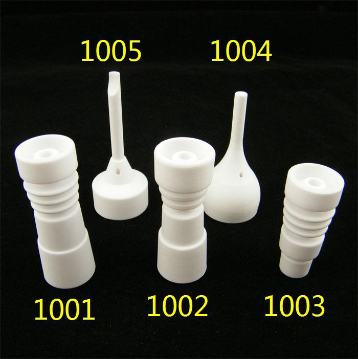 

HOT 14mm 18mm domeless Ceramic Nails with male female glass joint ceramic domeless VS Glass Pipe GR2 titanium nail Adjustable Male or Female