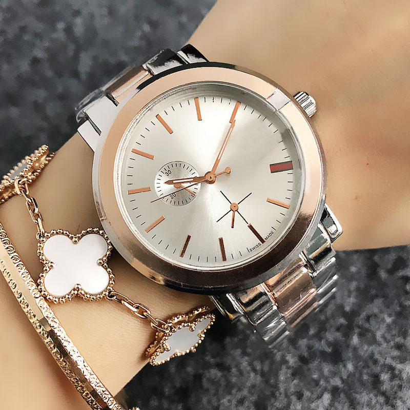 

Fashion Brand Women's Girl style Metal steel band quartz wrist watch GU36, Gold