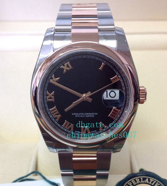 

Hot sale high Quality Watch 36mm 116201 Bi/Colour Black Roman Dial Stainless Steel Automatic Mens Men's and Ladies Women's Watch Wristw