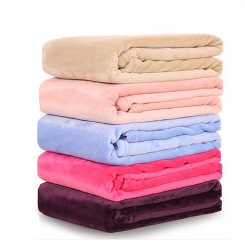 

Super Soft Microplush Bed Blanket Printed Fuzzy fleece Solid Pure color Blanket Plaids Bedspreads throw for Bed baby gift