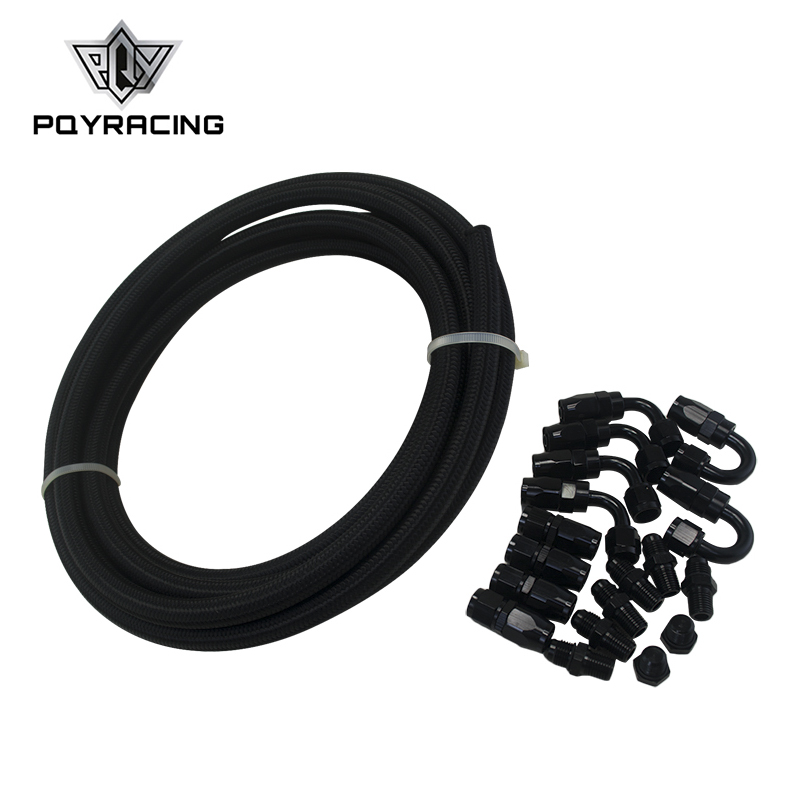 

PQY - 6 AN Pro's Lite Nylon Racing Hose Fuel Oil Line 350 PSI 5M + Hose End Adaptor KIT + NPT PLUG PQY7312+SL10NPT-BK