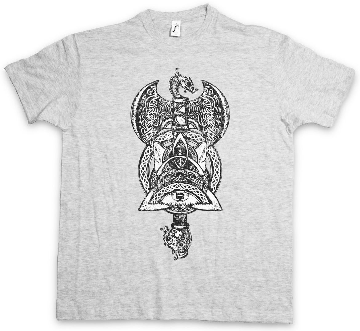 S to 6XL Norse Odin Viking Ragnarok Thor Valhalla THOR/'S HAMMER Rune T-SHIRT