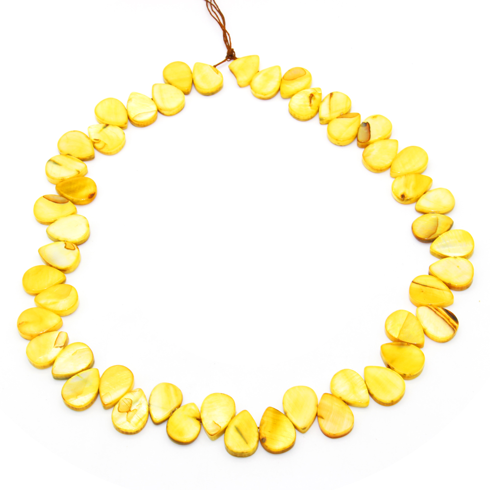 Naturale perle Collana Filo lungo madreperla,cristallo da donna,giallo