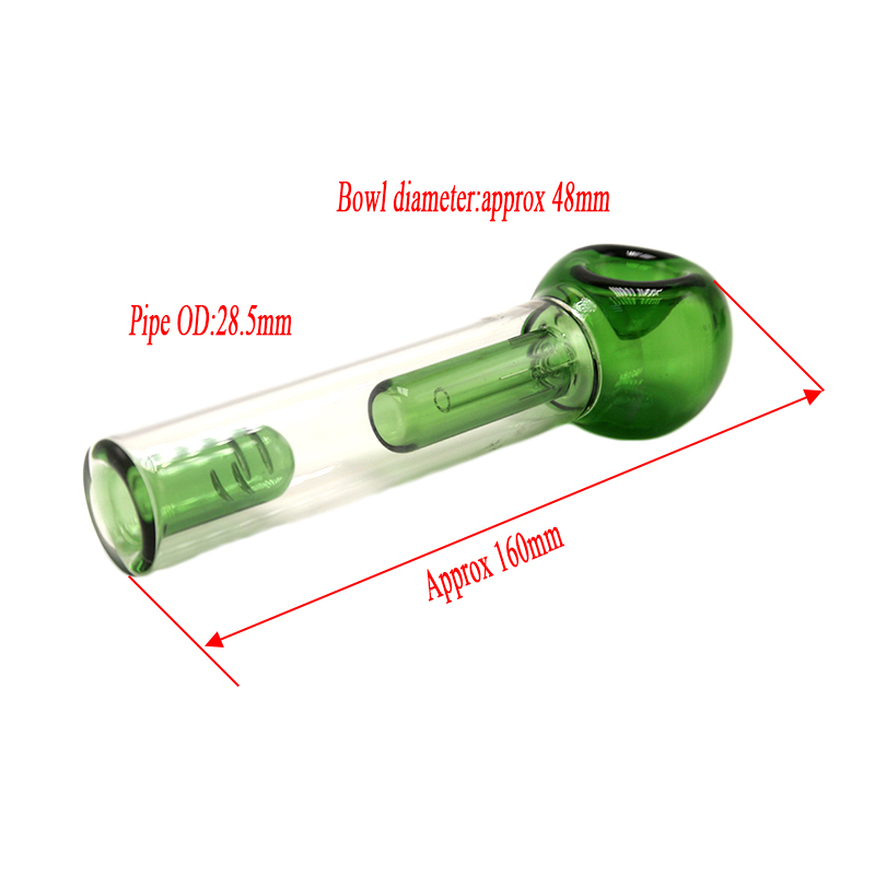 Glass_Shop_420 Y125 Smoking Pipe About 160mm Length 105G Weight 4 Colors Glass Water Bong Tobacco Dry Herb Pipes-image-415594702