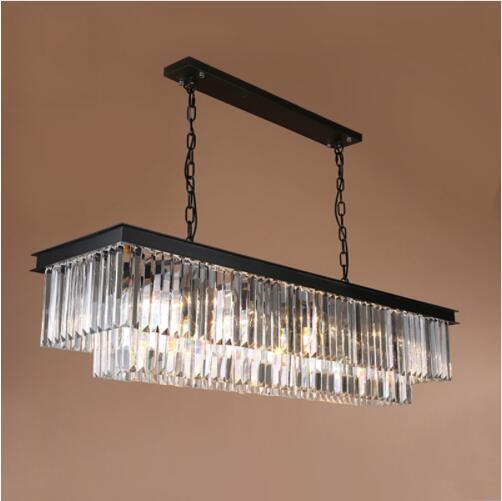

Modern Rectangular Lustre Crystal Chandelier Lighting Crystal Chandeliers Luminaria De Techo Hanglamp Lighting Fixtures For living room