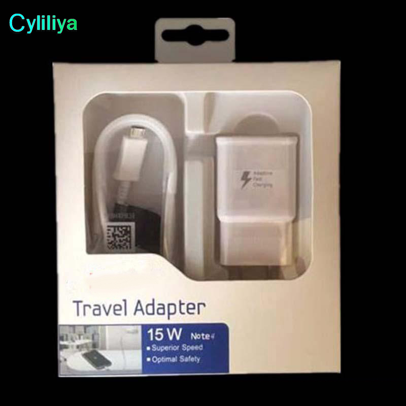 

For Samsung S7 Fast Charging Set 2.1A Wall EU US Adapter USB Charger Plug 1.5M Micro USB Cable For Samsung S6 Note5