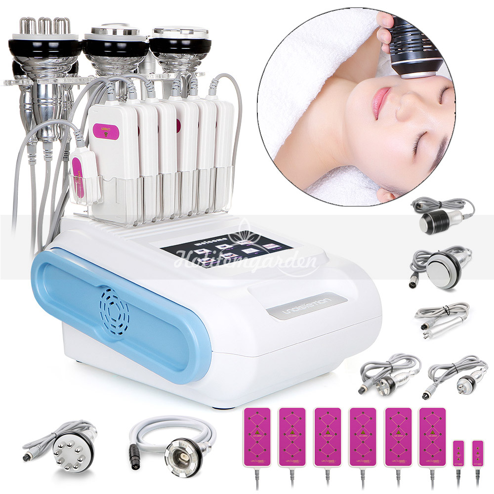 8 In 1 Beauty Equipment RF Vacuum 40K Cavitation Ultrasonic Lipolysis Fat Reduction Slimming Machine Body Shaping Weight Loss