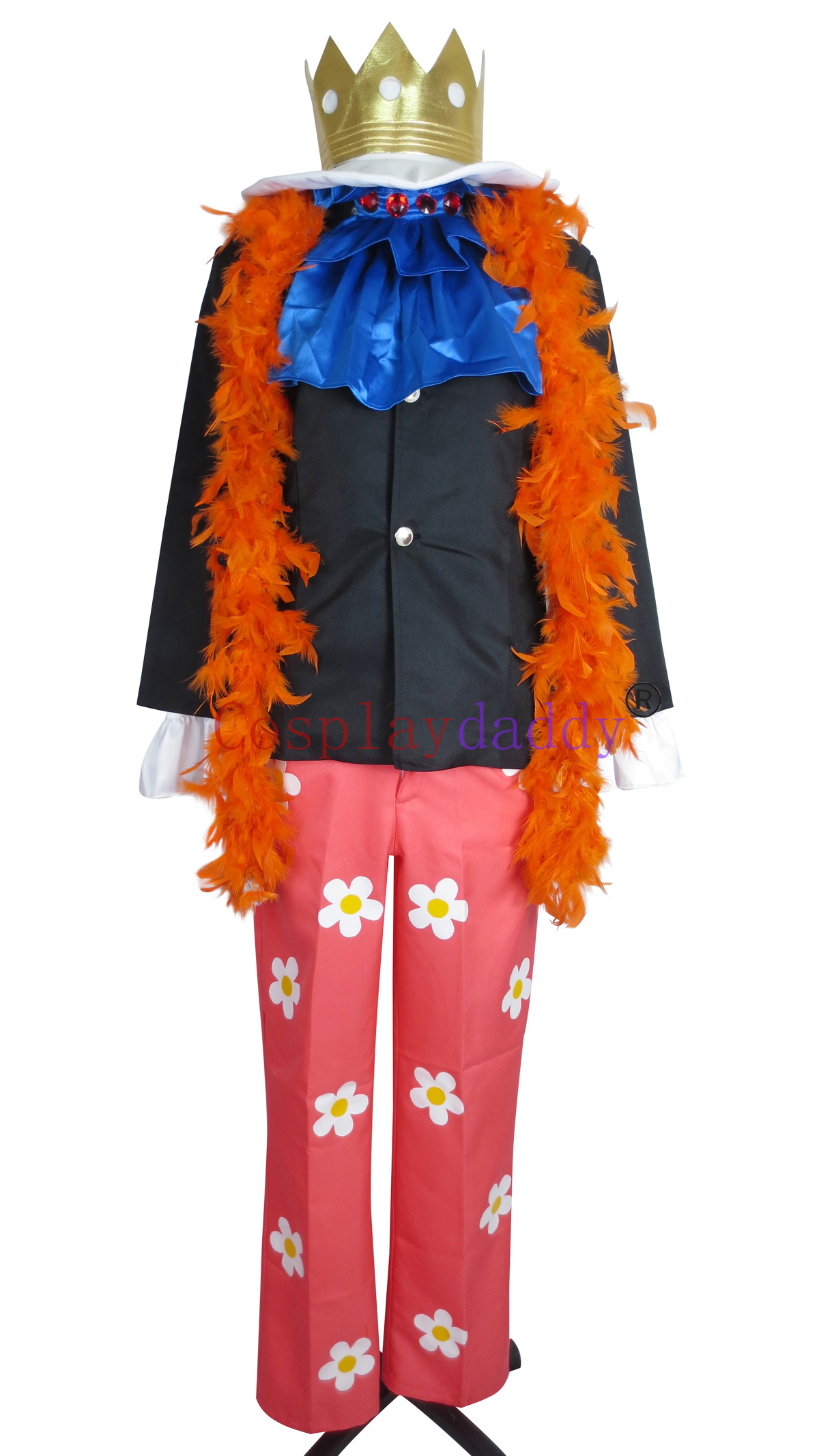 

One Piece Cosplay Two Years Later Brook Burukku Costume Orange Scarf H008