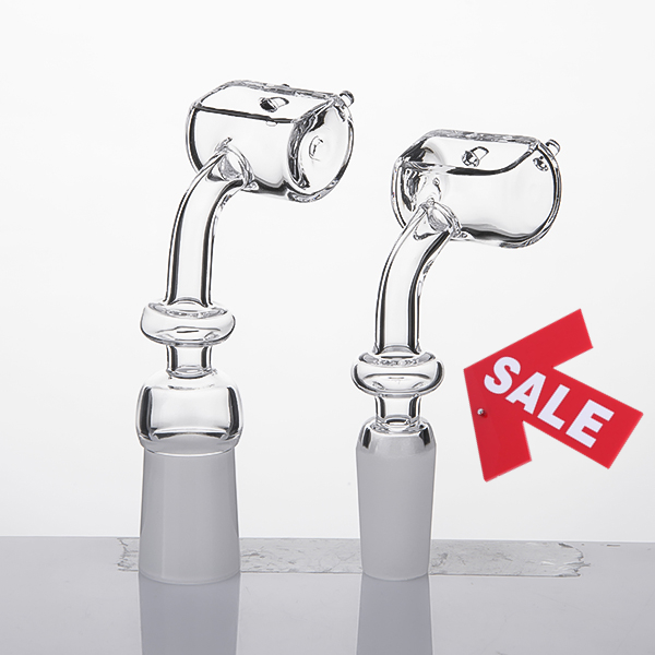 

45 Degree Trough Banger Nail Quartz Maria Ring Stand Bowl 10mm 14mm 18mm Female Male Joint Domeless Nails Dab Rig