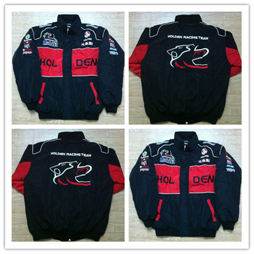 

2018 Holde Embroidery Cotton Nascar Moto Car Team Racing Jacket Suit, Black;red